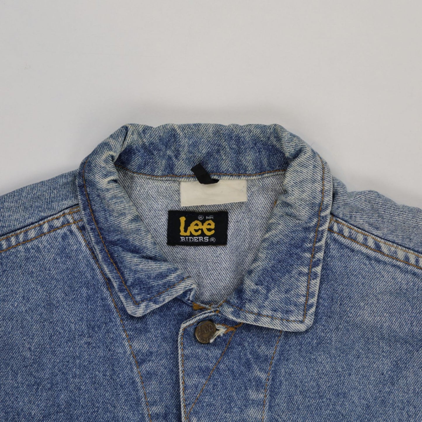 Lee Vintage Blue Denim Jacket Unisex Medium Cotton Collared Style