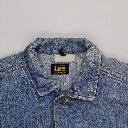 Lee Vintage Blue Denim Jacket Unisex Medium Cotton Collared Style