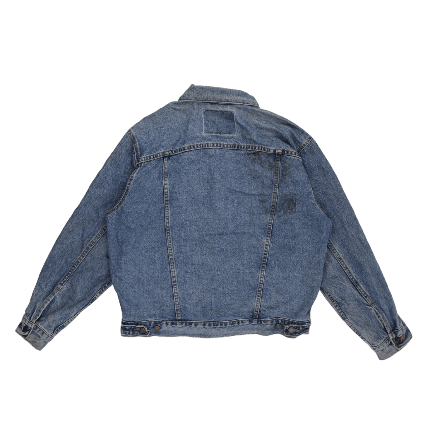 Levi's Vintage Blue Denim Trucker Jacket Size L 100% Cotton Collared