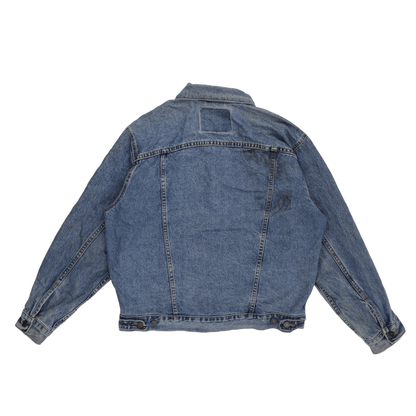 Levi's Vintage Blue Denim Trucker Jacket Size L 100% Cotton Collared