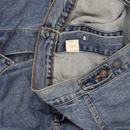 Levi's Vintage Blue Denim Trucker Jacket Size L 100% Cotton Collared