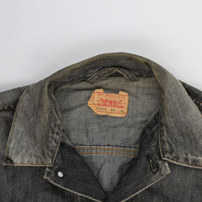 Levi's Vintage 70500 Black Denim Trucker Jacket XL Cotton