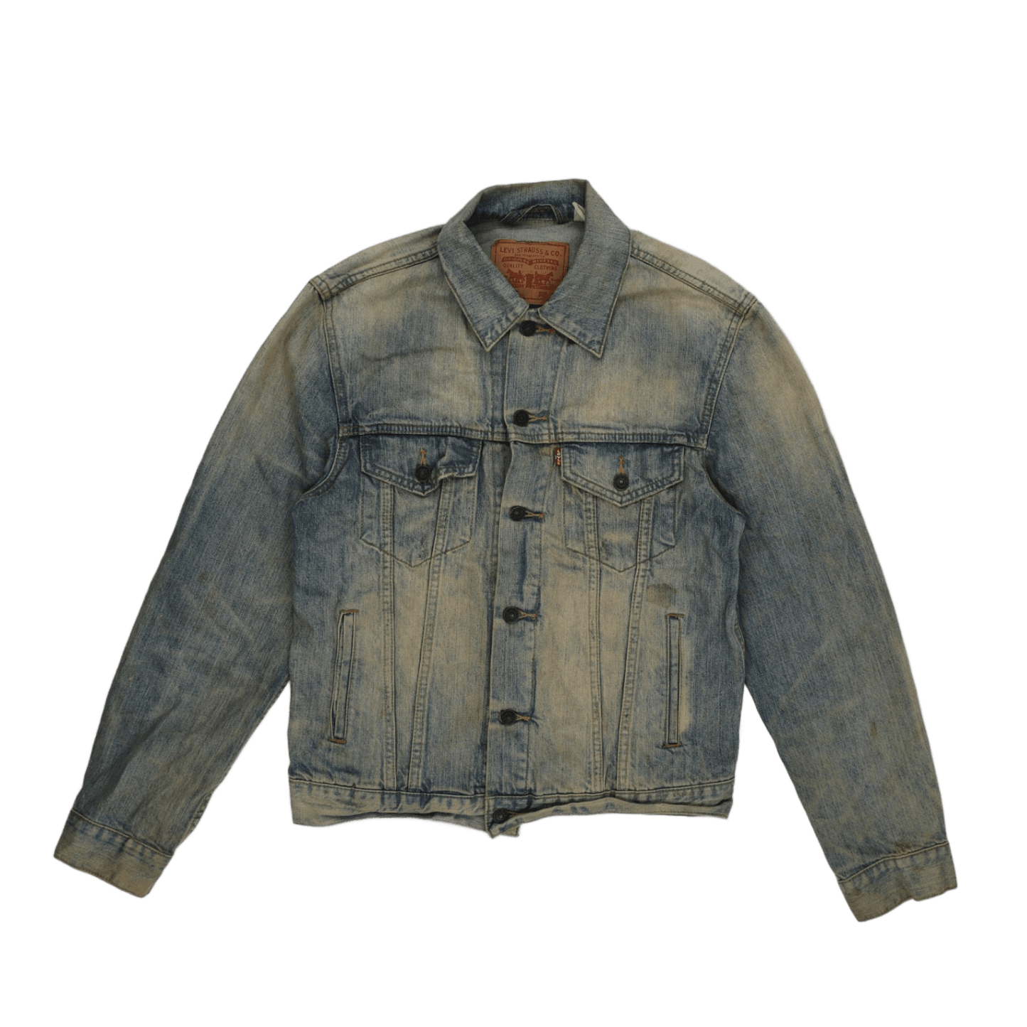 Levi's Vintage Stonewash Blue Trucker Jacket Medium Cotton Denim Collared