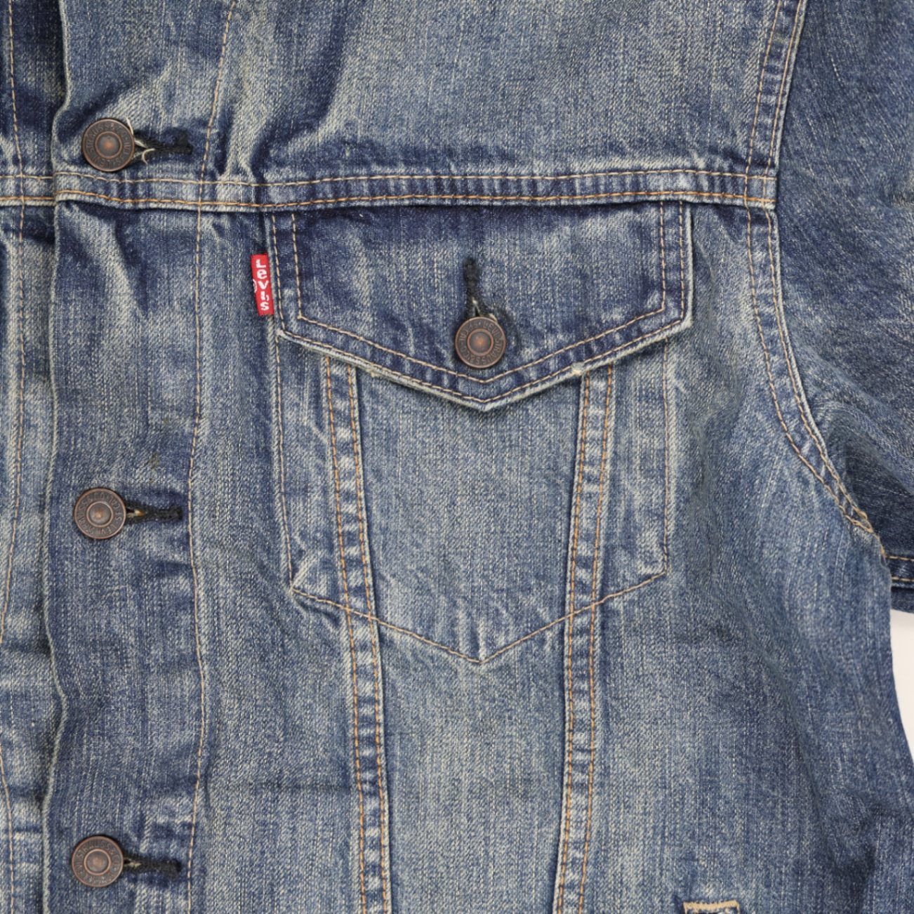 Levi's Vintage Blue Denim Trucker Jacket XL 100% Cotton