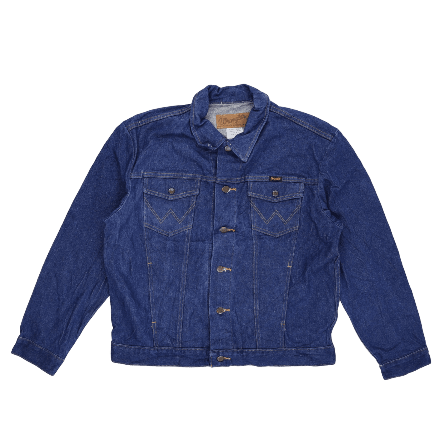 Wrangler Authentic Western Denim Jacket Blue Large Cotton Vintage