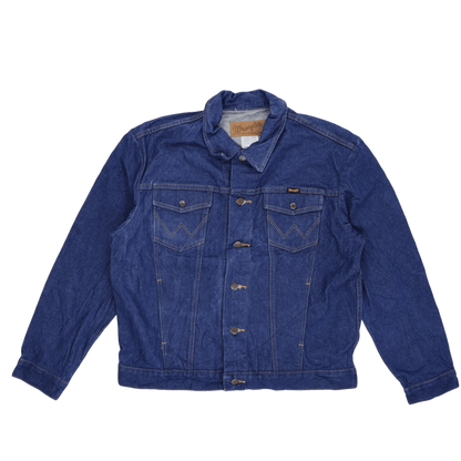 Wrangler Authentic Western Denim Jacket Blue Large Cotton Vintage