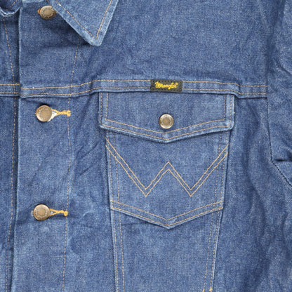Wrangler Authentic Western Denim Jacket Blue Large Cotton Vintage