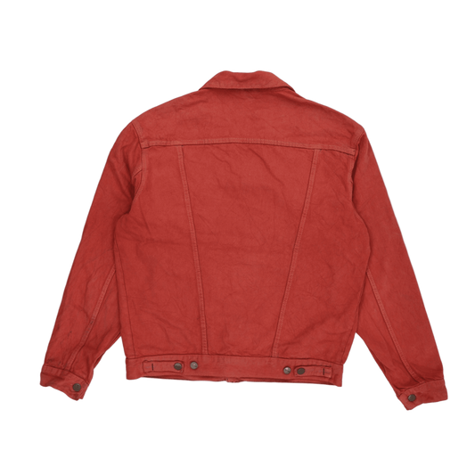 Wrangler Vintage Coral Red Denim Jacket Men's Large Western Collared Style