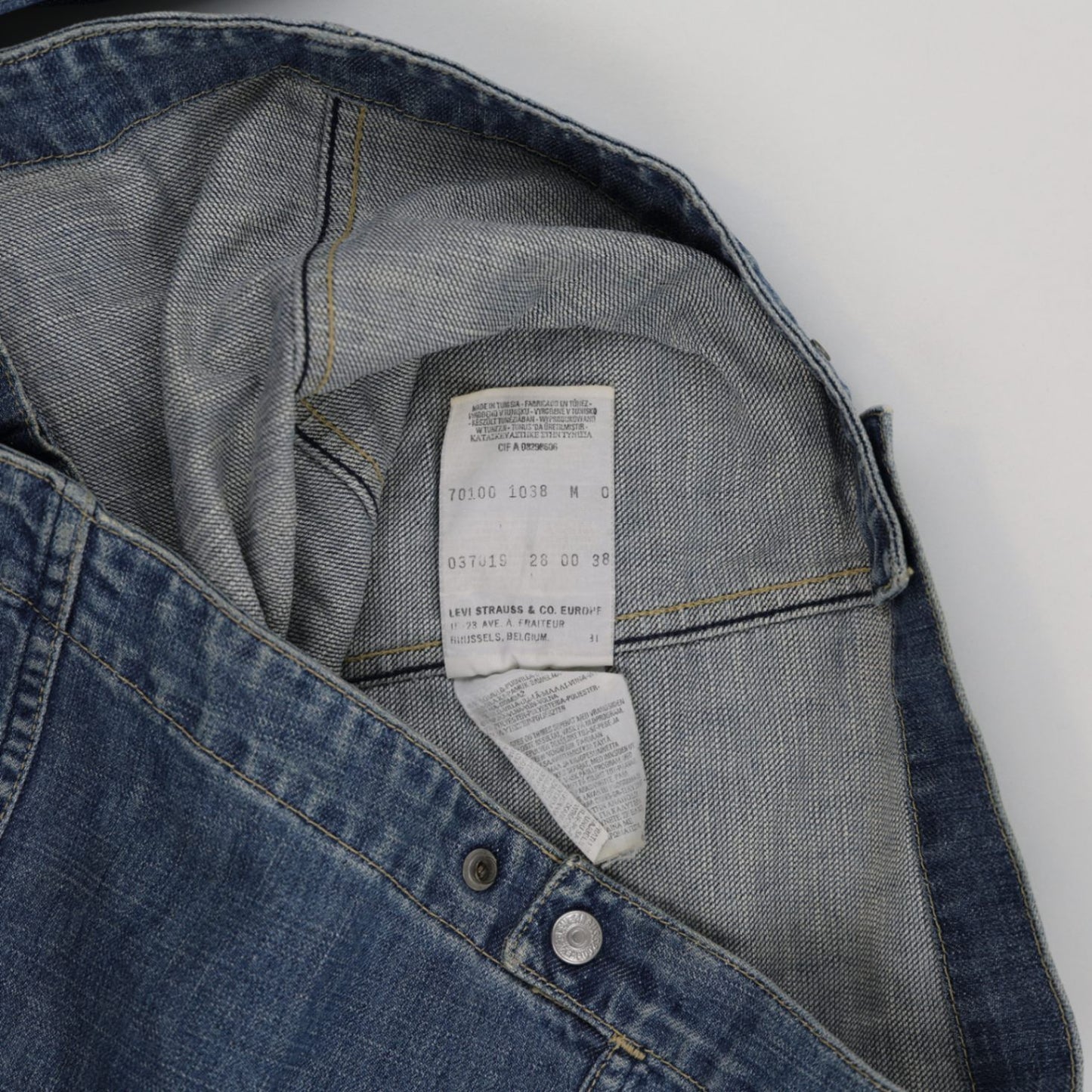 Levi's Vintage Denim Jacket Blue Medium Cotton Collared