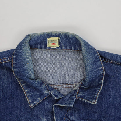 Wrangler Vintage Blue Denim Trucker Jacket Large Cotton