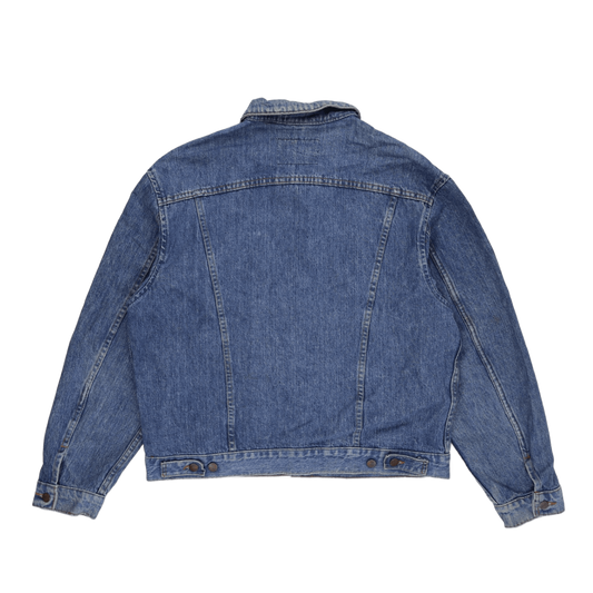 Wrangler Vintage Blue Denim Trucker Jacket Large Cotton for Men