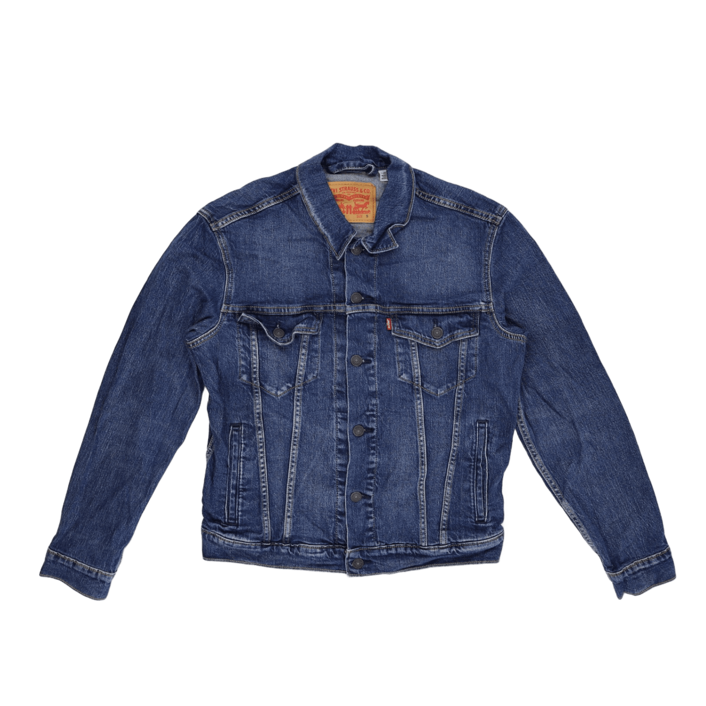 Levi's Standard Denim Jacket Blue Small Cotton Collared