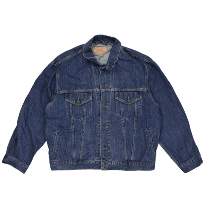 Levi's Vintage 70550 Blue Denim Trucker Jacket XL Cotton Collared