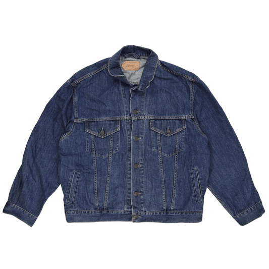 Levi's Vintage 70550 Blue Denim Trucker Jacket XL Cotton Collared