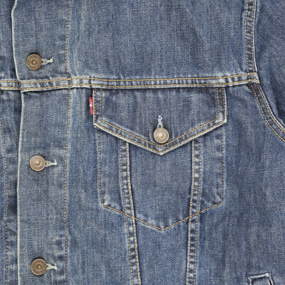 Levi's Vintage 70550 Blue Denim Trucker Jacket XL Cotton Collared
