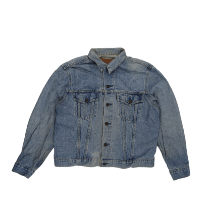 Levi's Vintage Denim Trucker Jacket Blue Size 44 Large Cotton