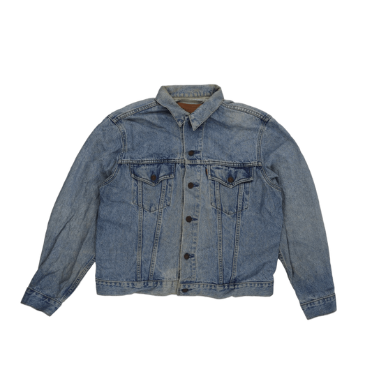 Levi's Vintage Denim Trucker Jacket Blue Size 44 Large Cotton