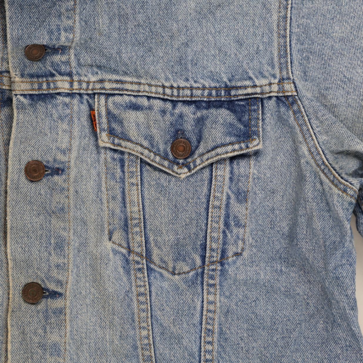 Levi's Vintage Denim Trucker Jacket Blue Size 44 Large Cotton