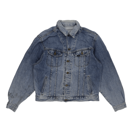 Lee Vintage Denim Jacket Faded Blue Large Cotton Denim Classic Collared