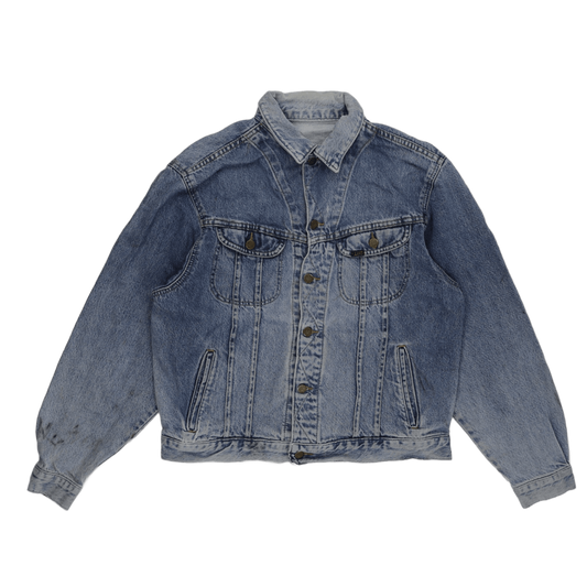 Lee Vintage Denim Jacket Faded Blue Large Cotton Denim Classic Collared