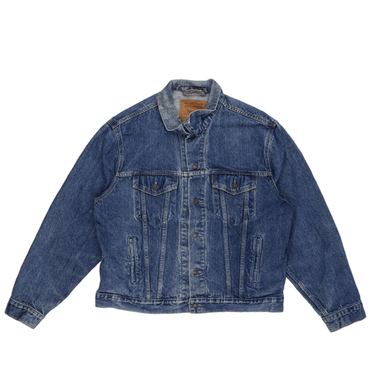 Levi's Vintage 70506 Blue Denim Jacket Size 46 Large Cotton Collared
