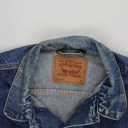 Levi's Vintage 70506 Blue Denim Jacket Size 46 Large Cotton Collared