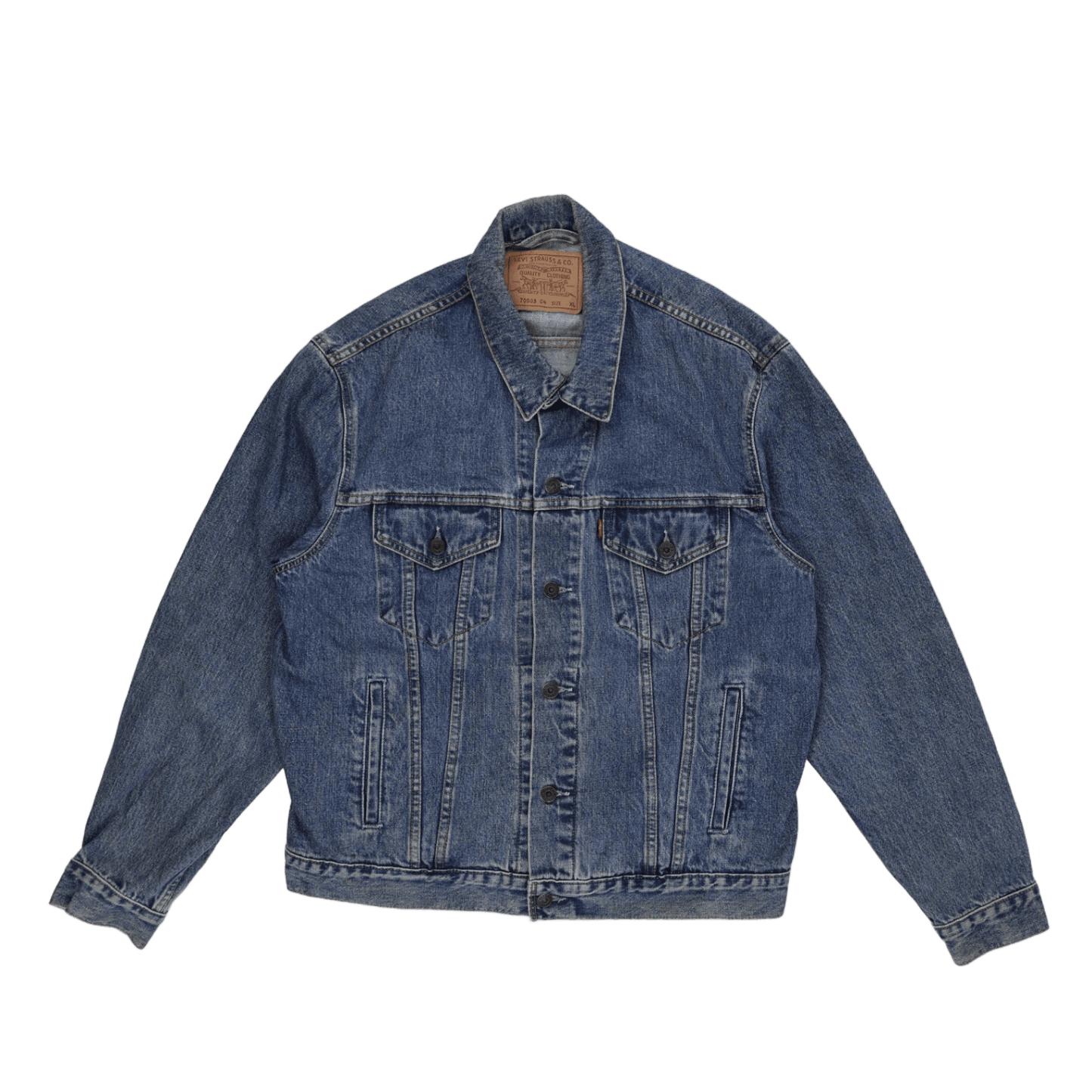 Levi's Vintage XL Denim Jacket Blue 100 Percent Cotton Classic Collared