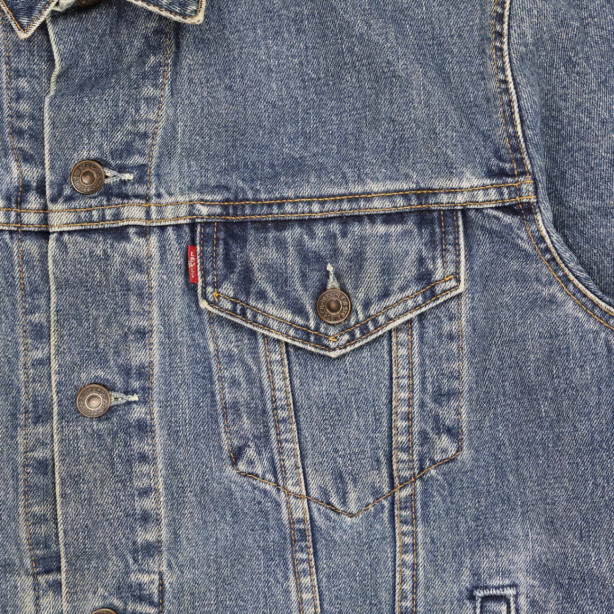 Levi's Vintage XL Denim Jacket Blue 100 Percent Cotton Classic Collared