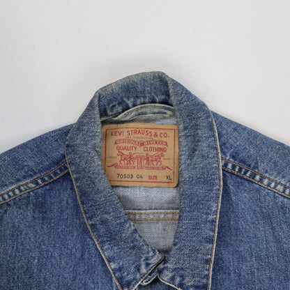 Levi's Vintage XL Denim Jacket Blue 100 Percent Cotton Classic Collared