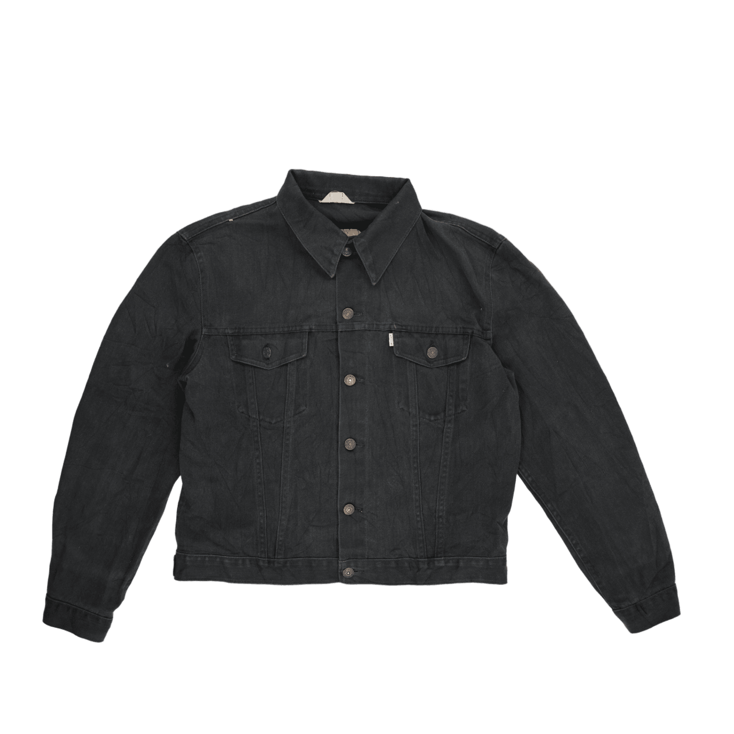 Levi's Vintage Black Denim Trucker Jacket Size Large Cotton