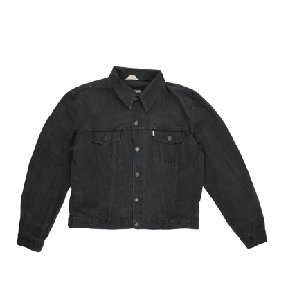 Levi's Vintage Black Denim Trucker Jacket Size Large Cotton