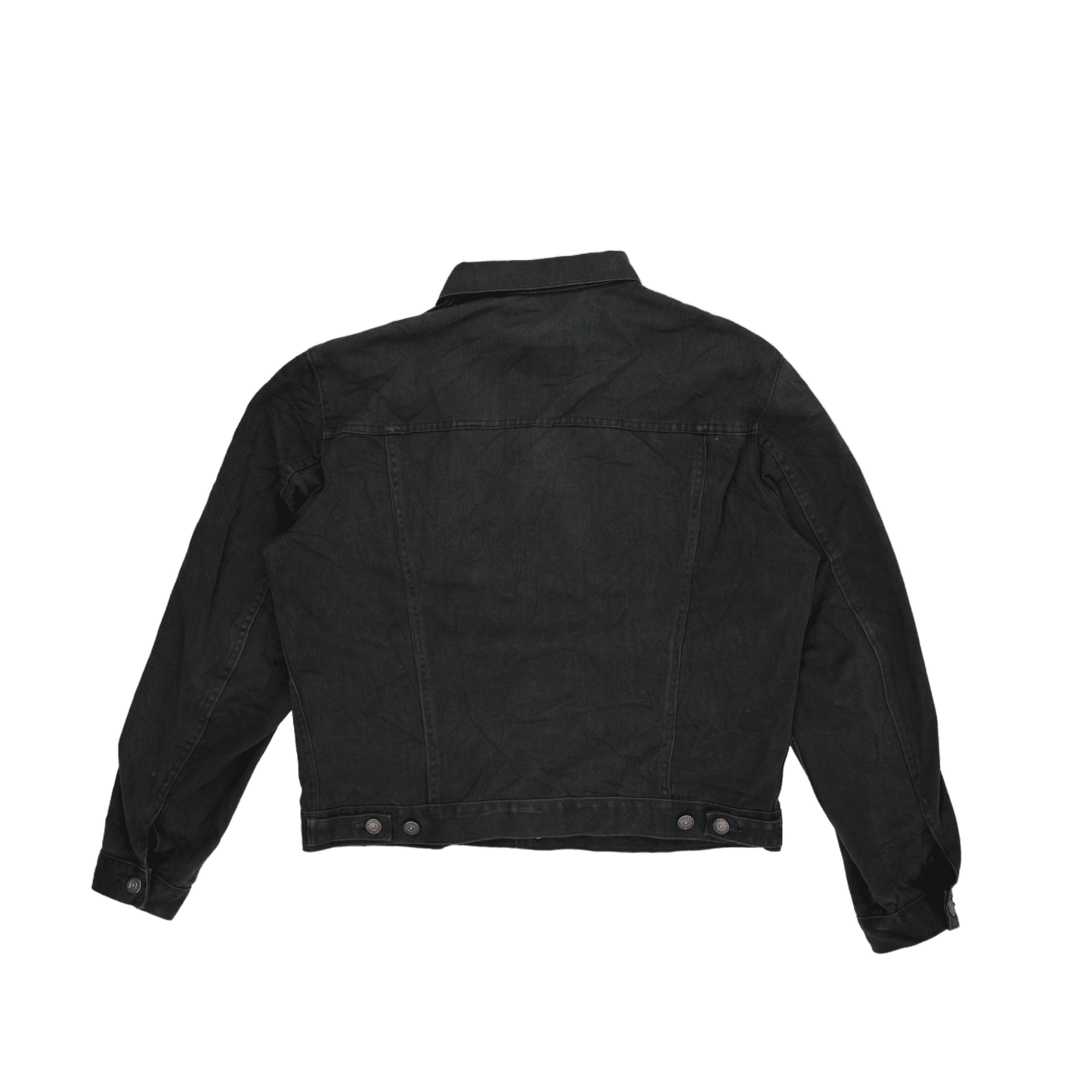 Levi's Vintage Black Denim Trucker Jacket Size Large Cotton
