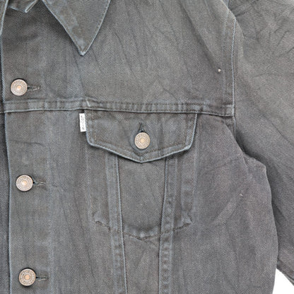Levi's Vintage Black Denim Trucker Jacket Size Large Cotton