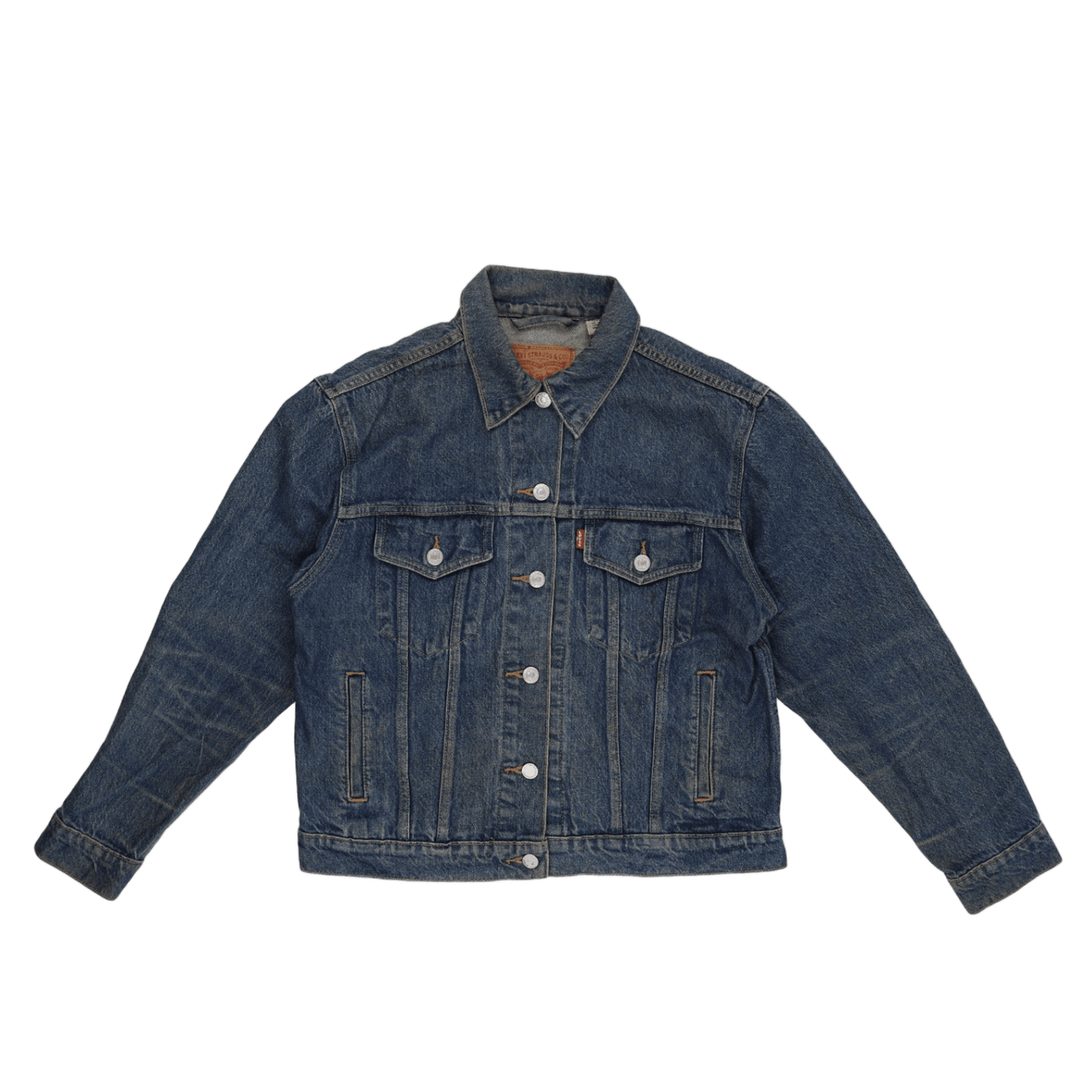 Levi's Vintage Denim Jacket Blue Medium 100% Cotton Collared