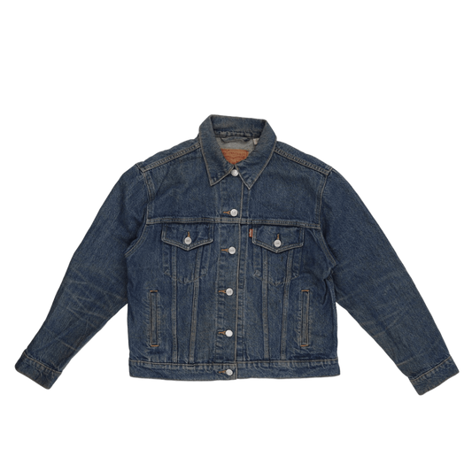 Levi's Vintage Denim Jacket Blue Medium 100% Cotton Collared