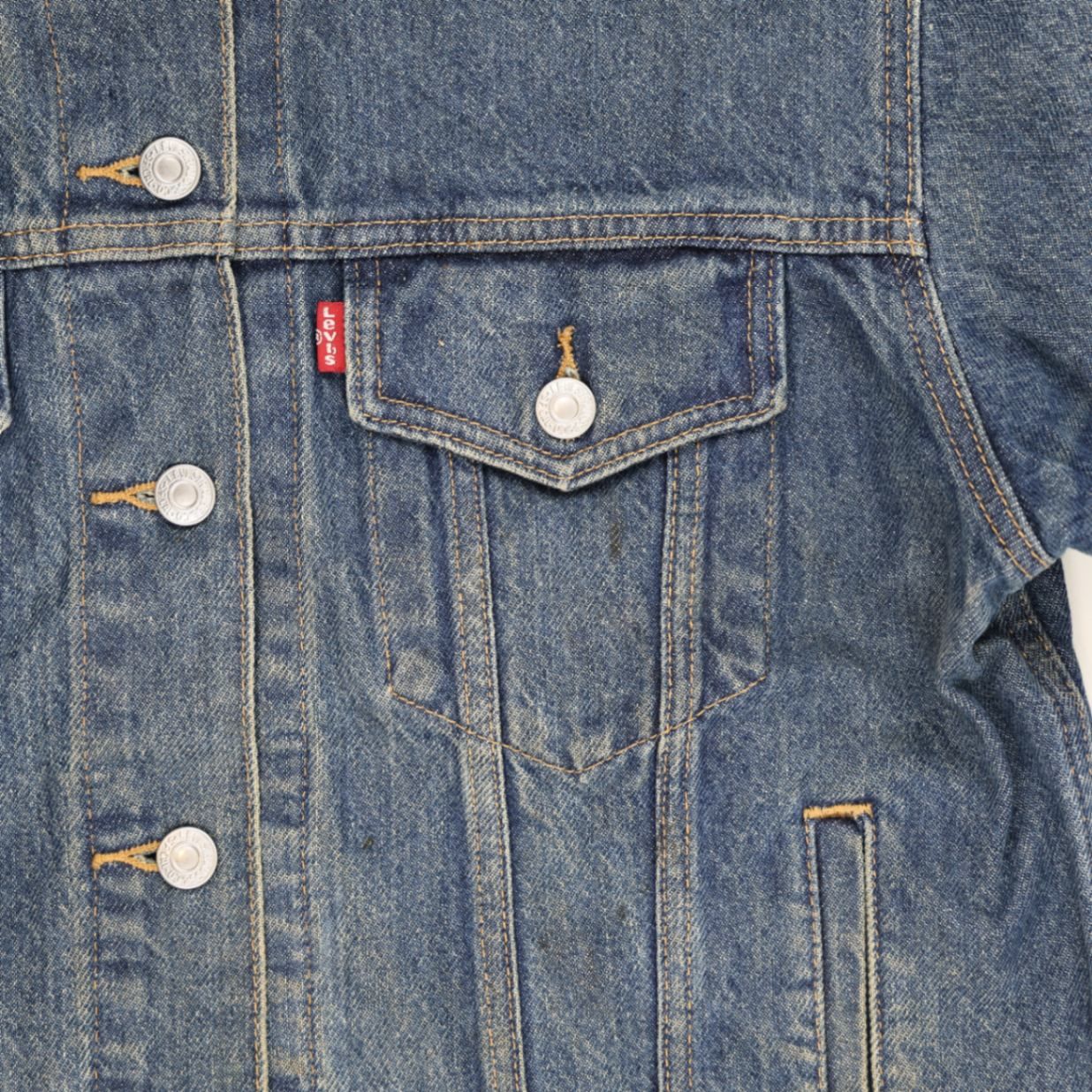 Levi's Vintage Denim Jacket Blue Medium 100% Cotton Collared