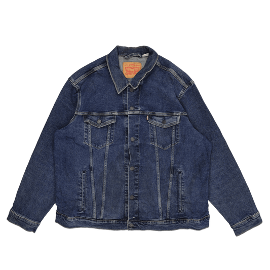 Levi's Vintage Blue Denim Trucker Jacket for Men Size Large 100% Cotton Collared