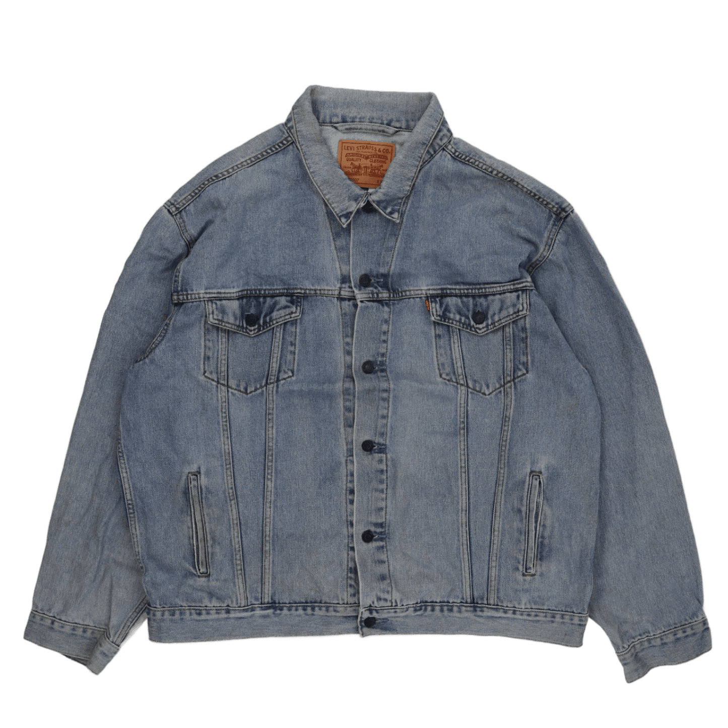 Levi's Vintage Trucker Jacket Light Blue XXL 100% Cotton Collared