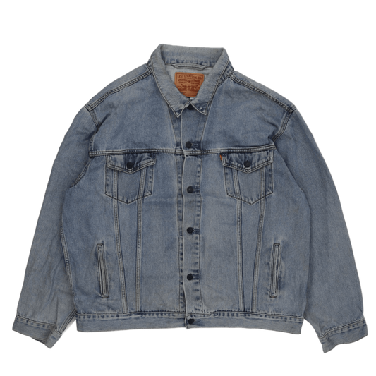 Levi's Vintage Trucker Jacket Light Blue XXL 100% Cotton Collared
