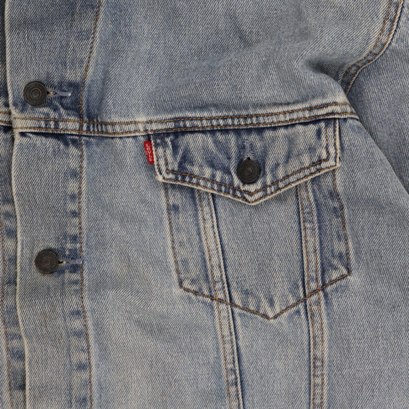 Levi's Vintage Trucker Jacket Light Blue XXL 100% Cotton Collared