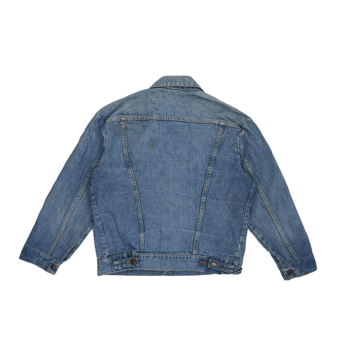 Wrangler Vintage Blue Denim Western Jacket for Men Medium Cotton