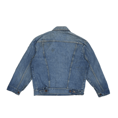 Wrangler Vintage Blue Denim Western Jacket for Men Medium Cotton