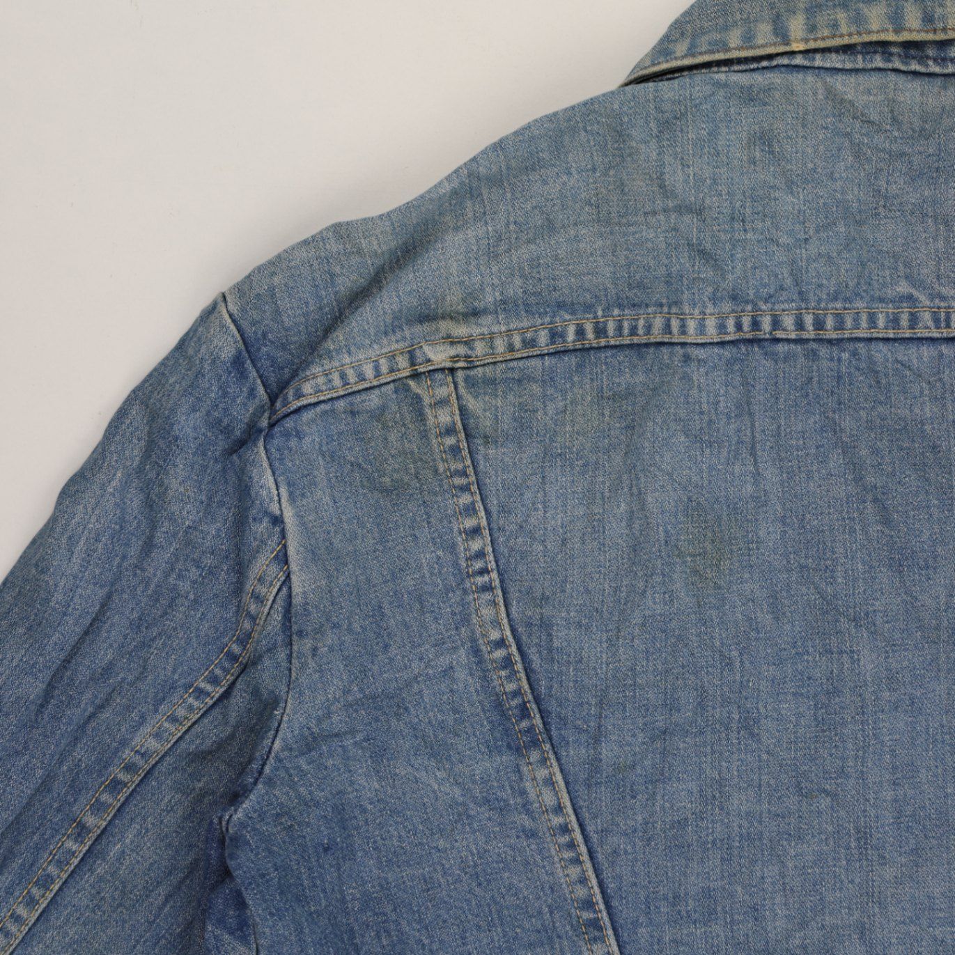 Wrangler Vintage Blue Denim Western Jacket for Men Medium Cotton