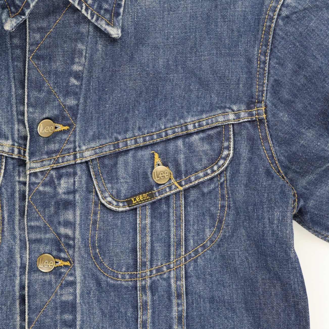 Lee Vintage Blue Denim Jacket XL Cotton Collared