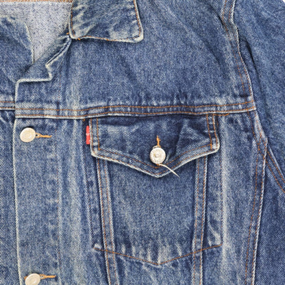 Levi's Vintage Blue Denim Trucker Jacket Size Large Cotton