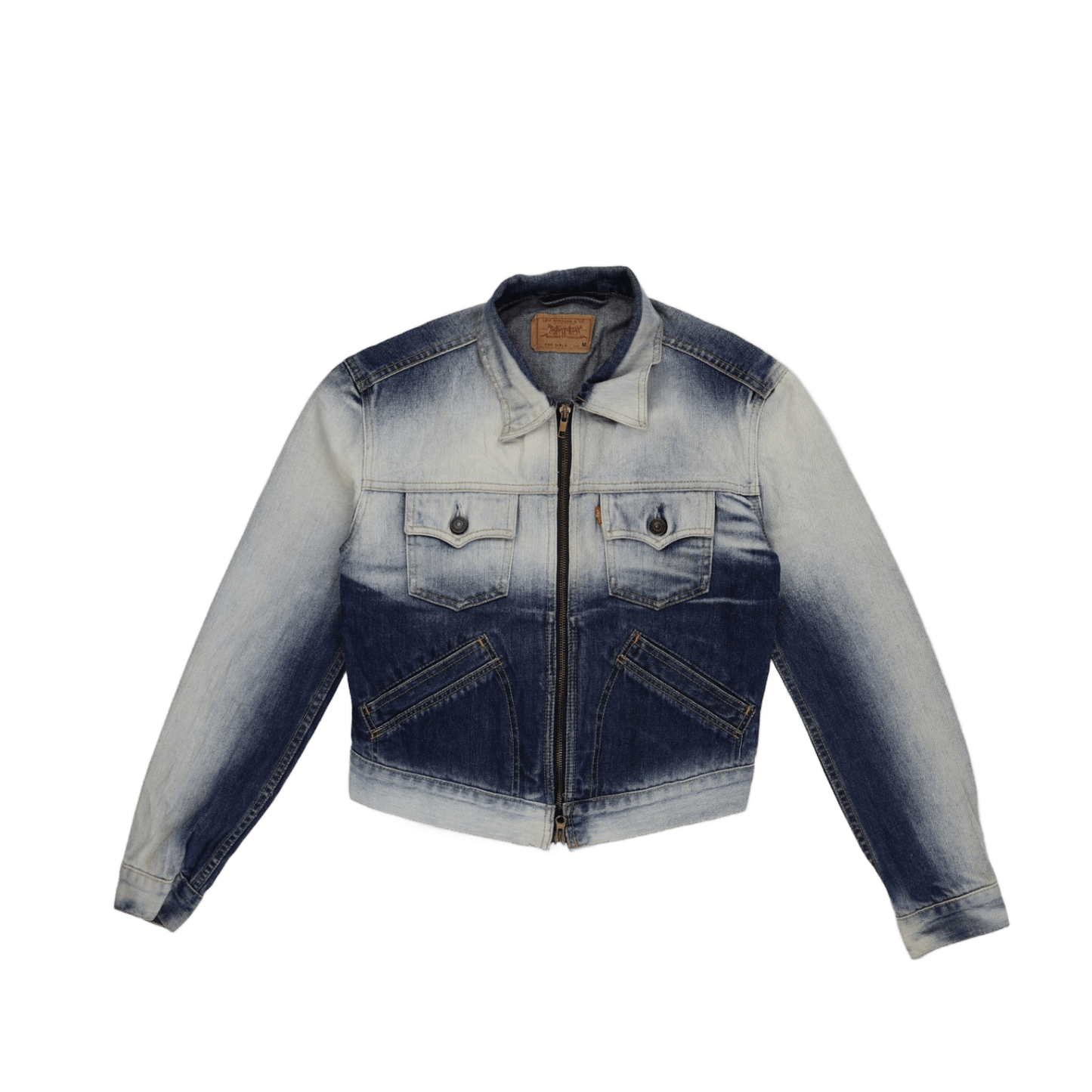 Levi's Women's Ombre Blue Denim Jacket Medium Cotton Vintage