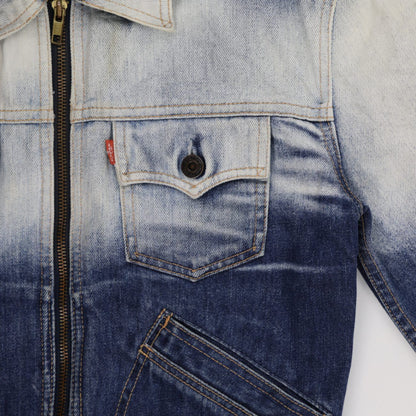 Levi's Women's Ombre Blue Denim Jacket Medium Cotton Vintage