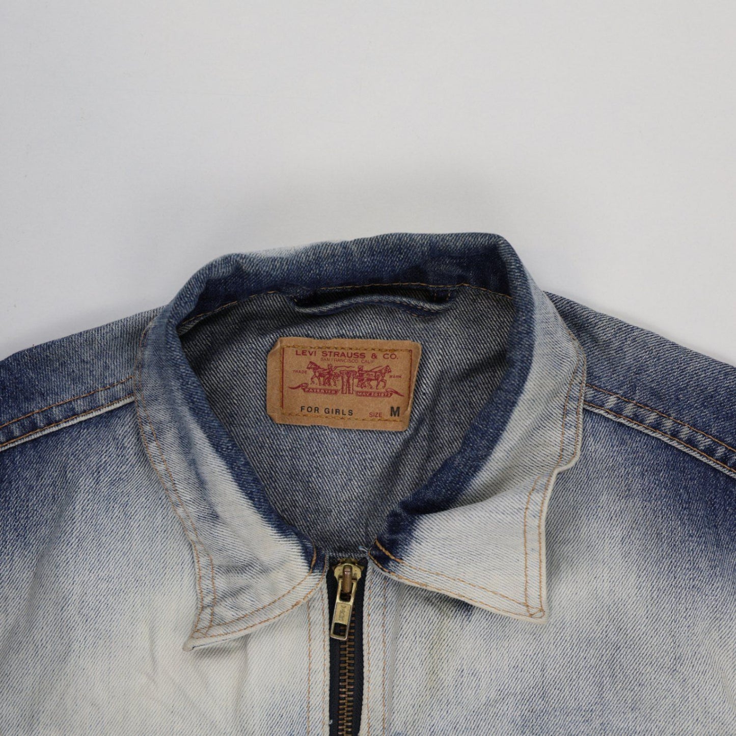 Levi's Women's Ombre Blue Denim Jacket Medium Cotton Vintage