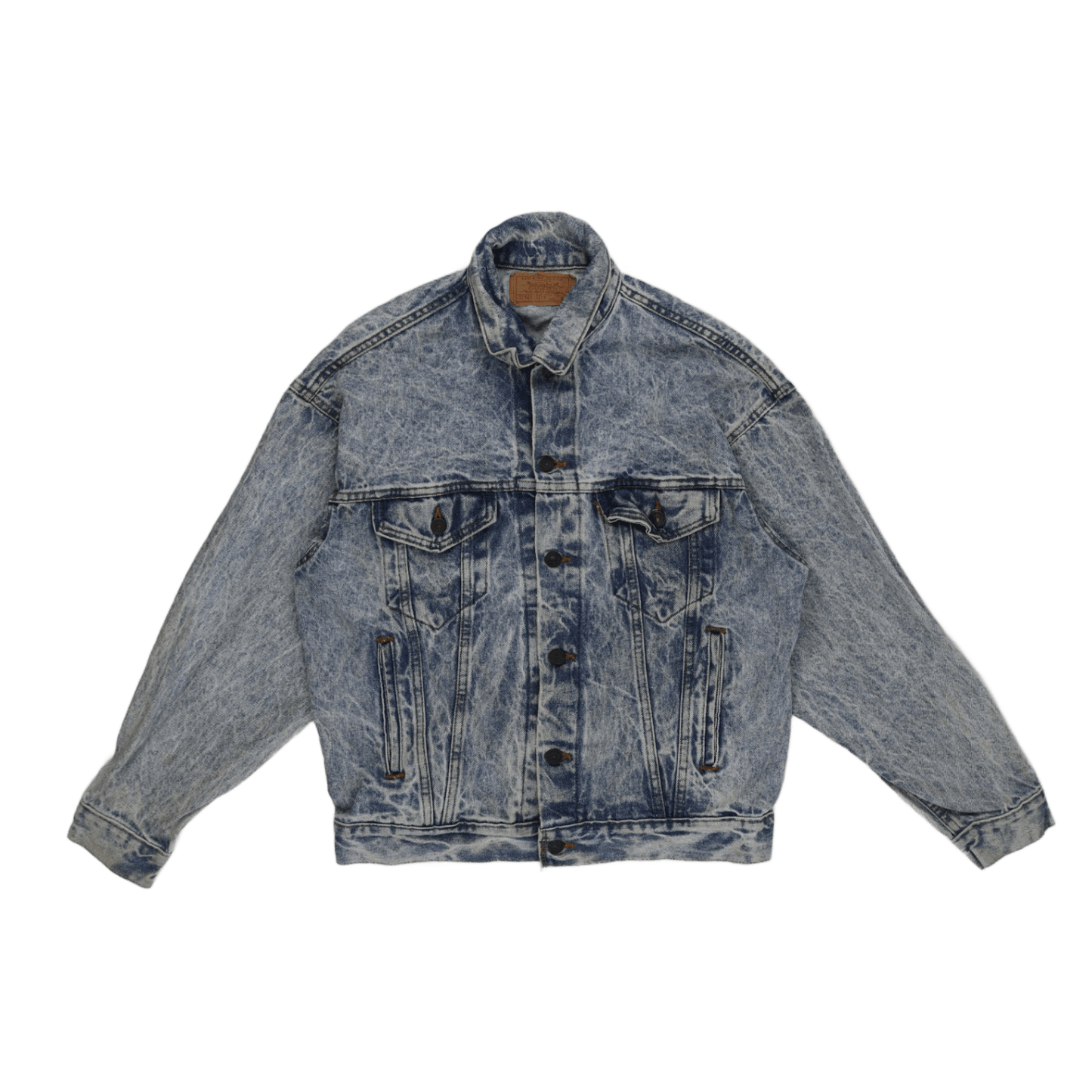 Levi's Vintage 70507 Acid Wash Denim Jacket Blue Small 100% Cotton Collared