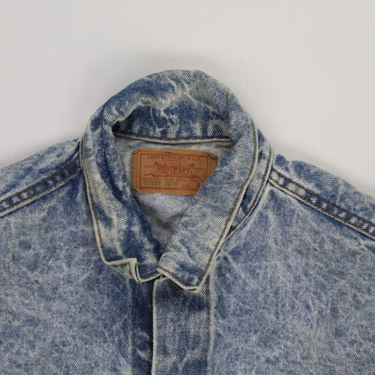 Levi's Vintage 70507 Acid Wash Denim Jacket Blue Small 100% Cotton Collared